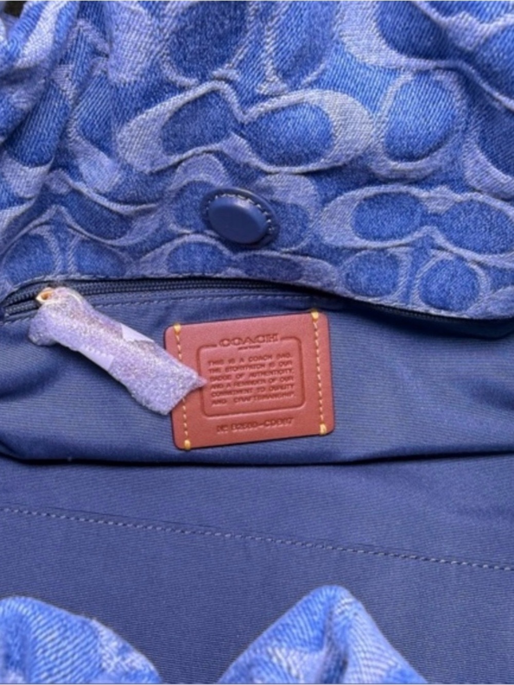 Coach large denim signatureFaye shoulder Bag - Picture 8 of 10